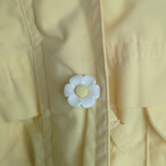 Vintage Hooded Jacket with Floral Embroidery & Buttons Checkered Lined Girls 4T - Picture 6 of 11